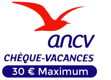 Chèque vacances ANCV accepté pour un maximum de 30 €